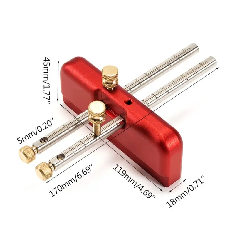 Деревообрабатывающий маркер с двойной головкой Scriber Parallel Layout Carpenter разметочный инструмент