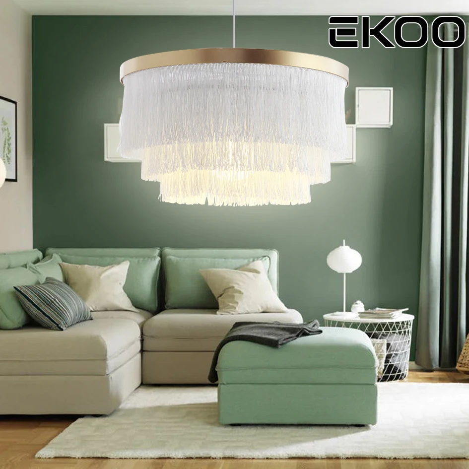 EKOO полиэстер кисточки подвесной светильник мечта романтическая девушка