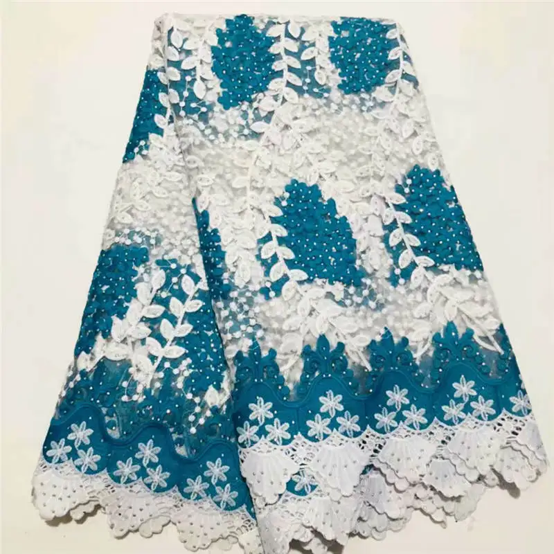 

DF!African Lace Fabric 2019 French Cord Lace Fabric Embroidered Nigerian Tulle Lace Fabric With Stones For Wedding ! P62005