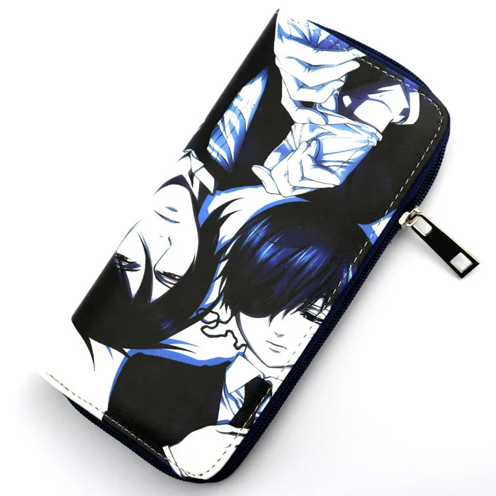 

Colorful long style PU wallet printed with Anime Black Butler Ciel&Sebastian
