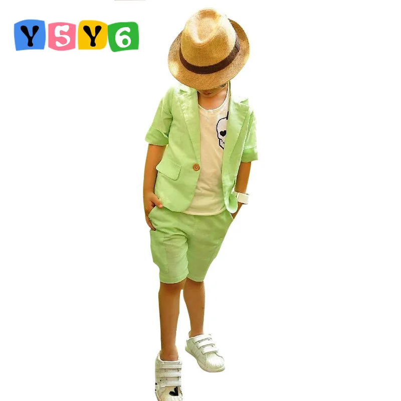 

Retail Summer Children Clothing Set Korean style boys suit baby& kids clothes set coat+pants 2 pcs outfits children wear