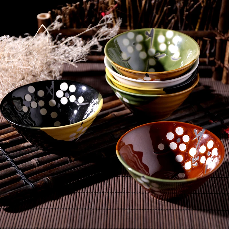 Classical Japanese Style Ceramic Bowl Sauce Pot Fruit Salad Plate