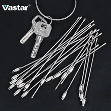 Vastar 10 шт. 10 см 20 см Брелок тег веревка из нержавеющей стали кабель петля винт устройство блокировки кольцо брелок круг подвесной инструмент