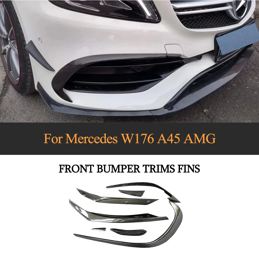 Carbon Fiber Front Bumper Lip Fender Trim Air Vent Decoration For