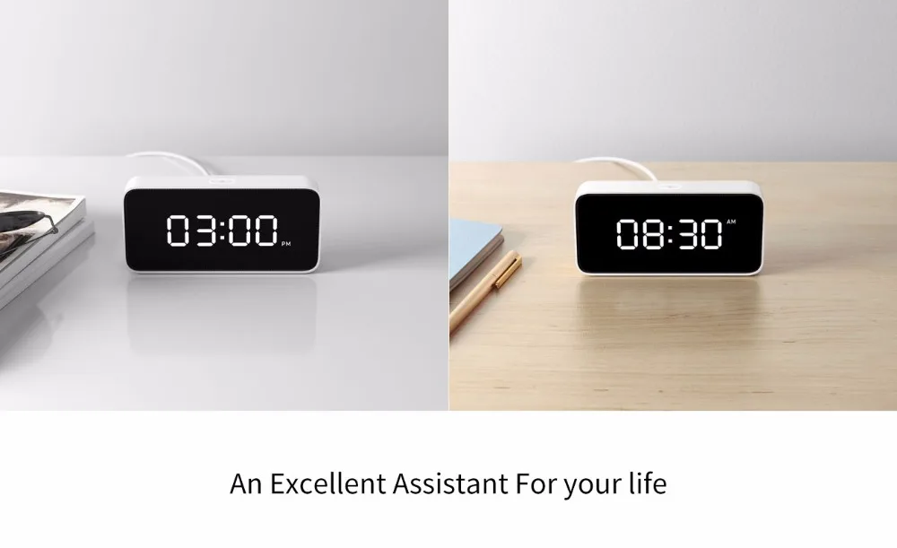 In Stock Original Xiaomi mijia xiaoai Smart Voice Broadcast Alarm Clock work with mi home app (4)