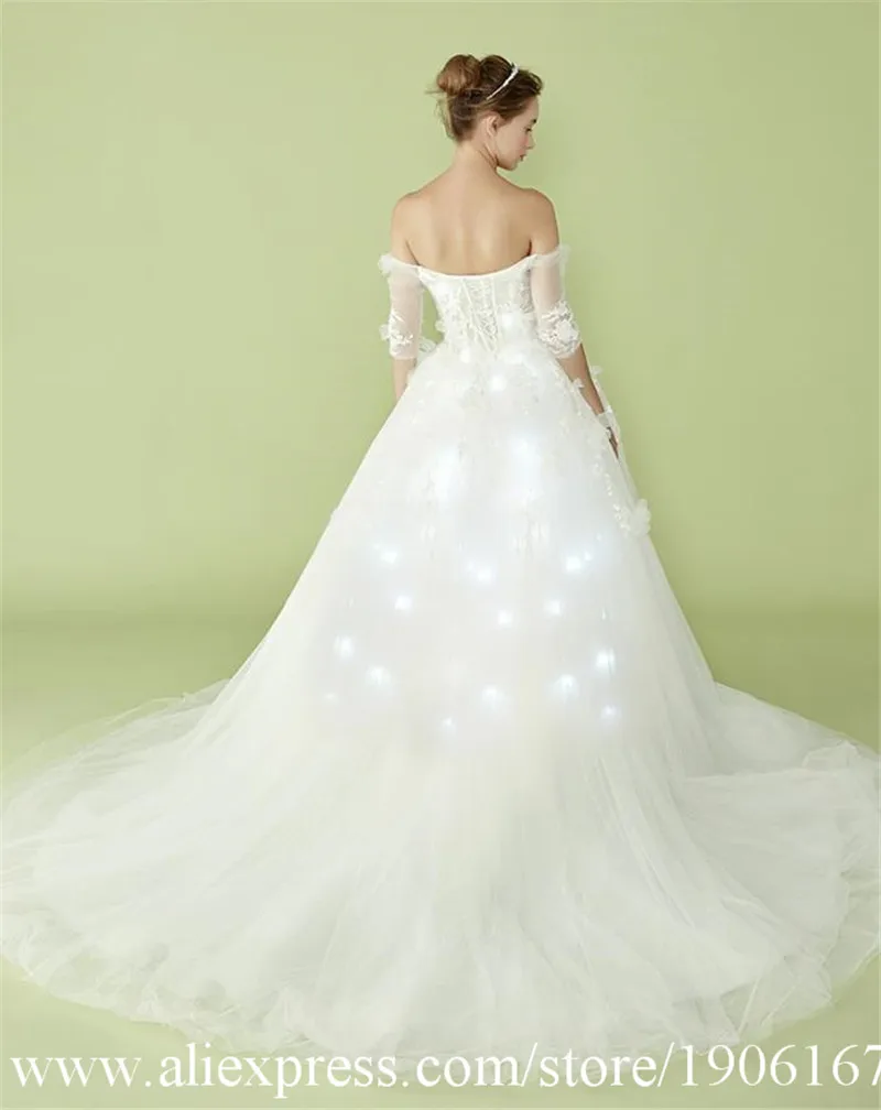 Fashion Led Luminous Wedding Dress Led Ballet Evening Dress Party