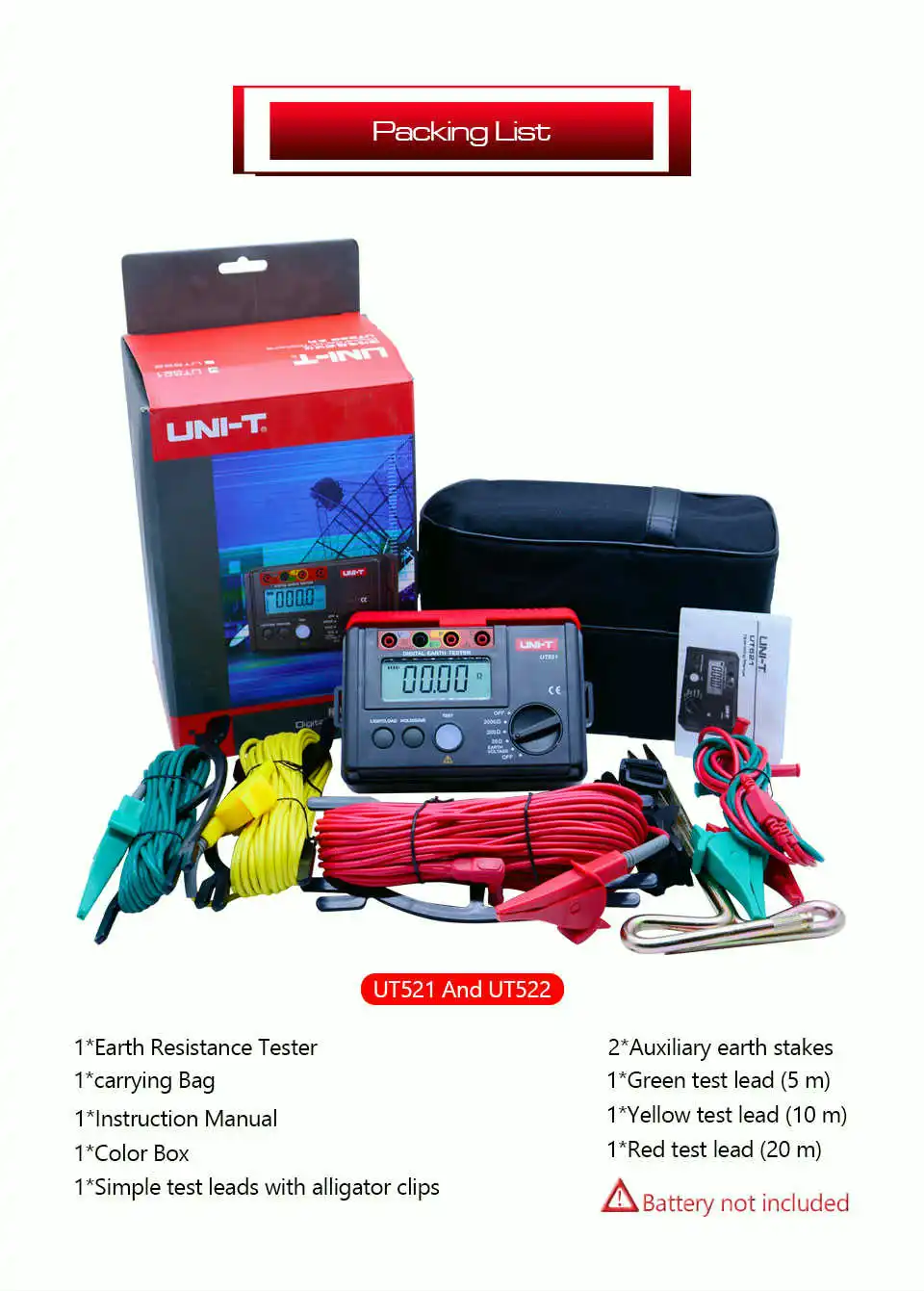 UNI T ut522 digital terra terra medidor