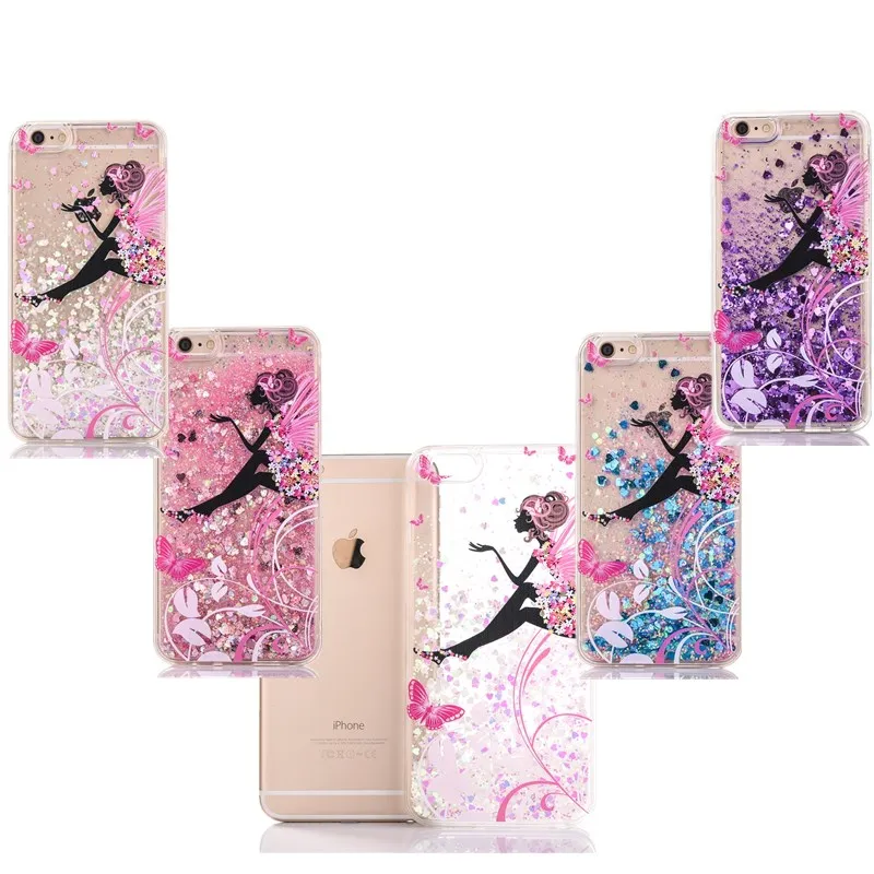 for Capinhas iphone7 8plus Case Luxury Bags Glitter Liquid Back Cover Shell For Funda iphone 6s plus Accessories |