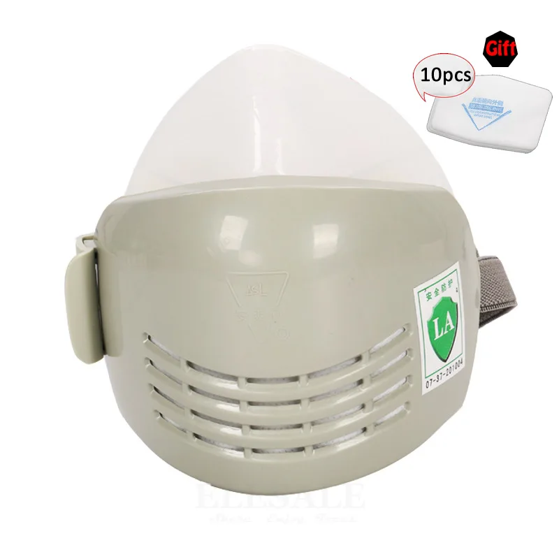 

Half Face Dust Mask Repirator Dust-proof Soft Silicone Work Safety Mask For Daily Use Carpenter Builder Miner Polishing