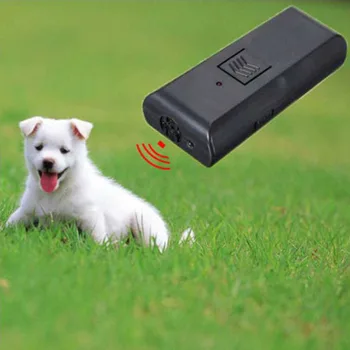 

Dog Anti Barking Device Ultrasonic Dog Repeller Chaser Stop Aggressive Animal Attacks Repeller With LED Flashlight Pet Training