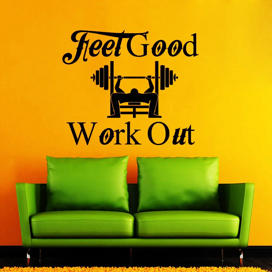 Buy Workout Wall Decals Feel Good Decal Vinyl Sticker
