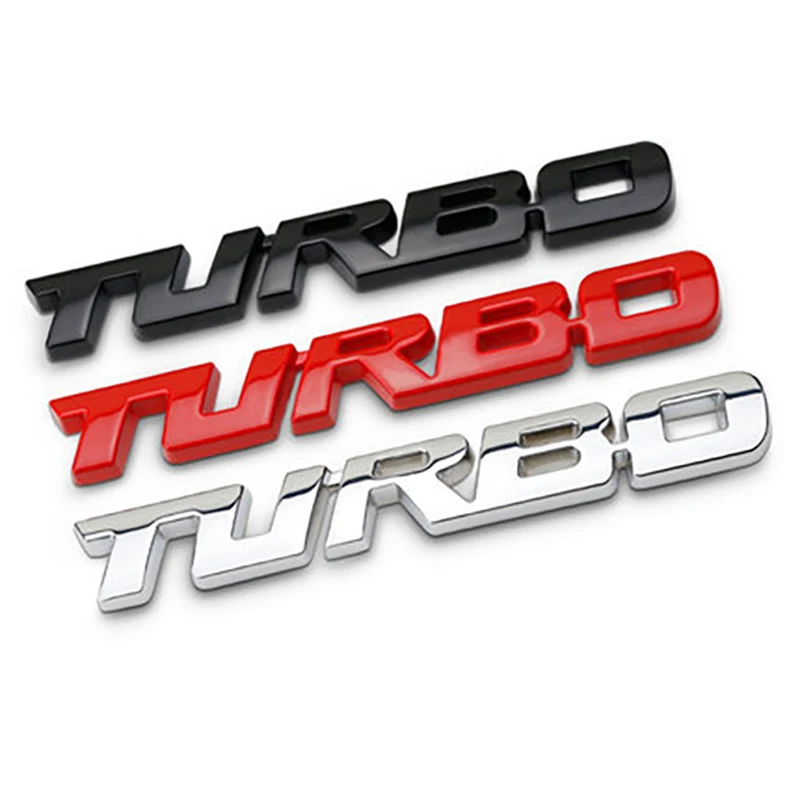 

3D SPORT TURBO Motorcycle car sticker metal body alphabet emblem letter silver plate decoration decal cover styling moulding