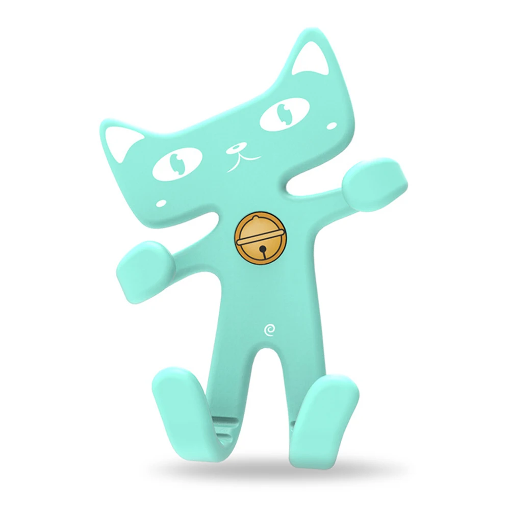 Автомобильный держатель для телефона с изображением из мультфильма Lucky Cat, силиконовый Автомобильный Кронштейн для мобильного телефона, автомобильный держатель для розетки, автомобильный держатель для сотового телефона, поддержка gps - Название цвета: Синий