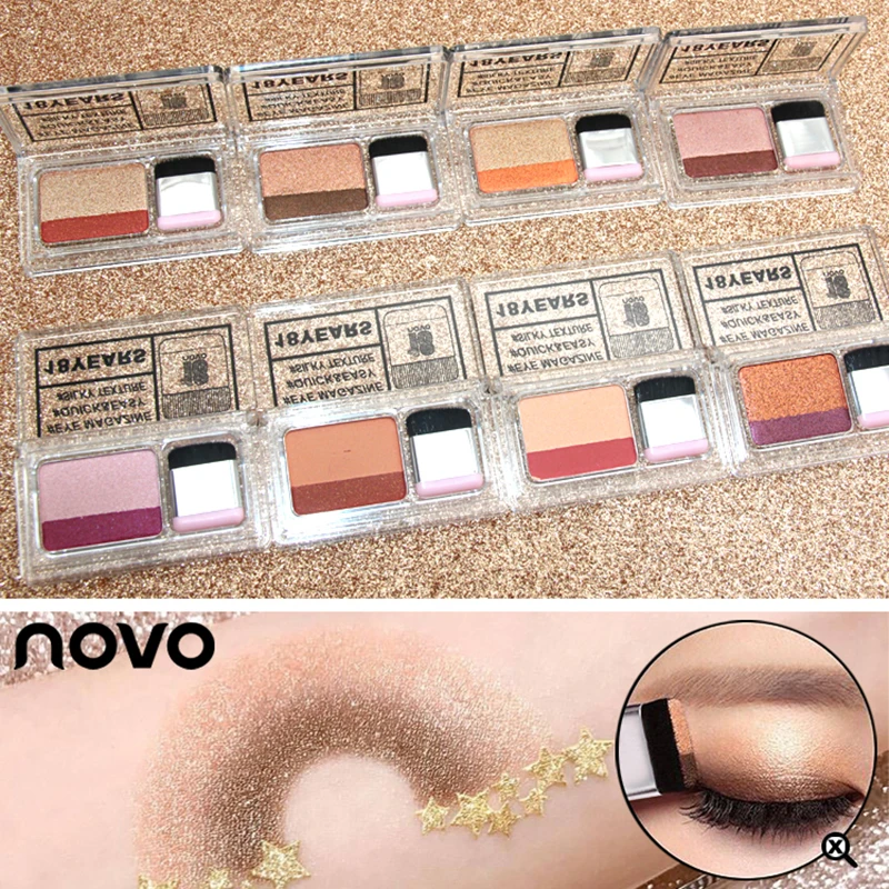 

NOVO Brand Shimmer Matte Eye Shadow Makeup Pallete New Lazy Eyeshadow Korean Style Cosmetics Lasting Beauty Nude Eyes Cosmetic