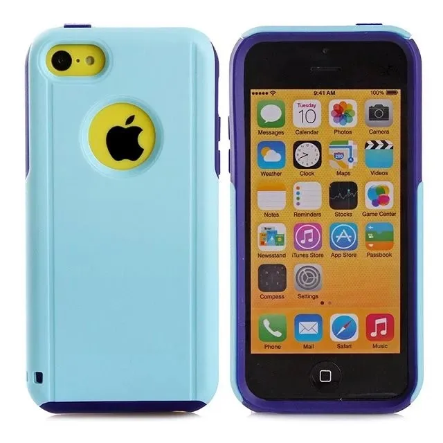 DHL 2 в 1 пластик+ ТПУ чехол для iphone 5C, Жесткий Чехол для iphone 5C ударопрочный чехол pc+ tpu чехол 100 шт/партия