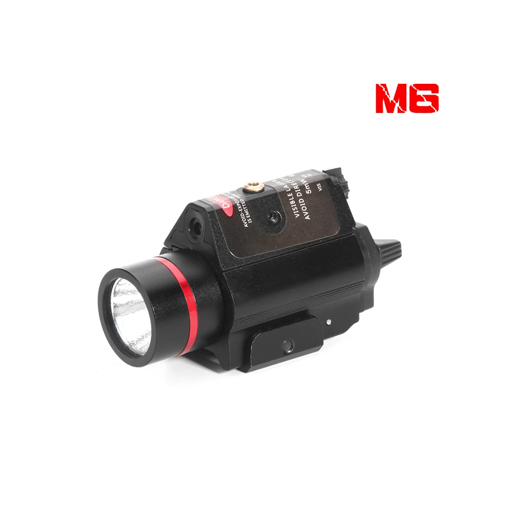 M6 Red Dot лазерный прицел и светодиодный фонарик Регулируемый 20 мм Пикатинни монтаж для тактический Охота диапазон для Glock 17 19 22