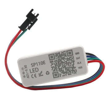 

SP110E Bluetooth Controller DC5-12V For WS2812B SK6812 RGB/RGBW Magic Lights LED Pixel Strip iOS/Android App Control 1024 Pixels