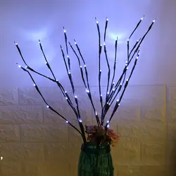Красивые светодиодный мигающий дерево филиала фары вечерние рождественские новинки украшения Новинка огни 20 глава дерево лампа