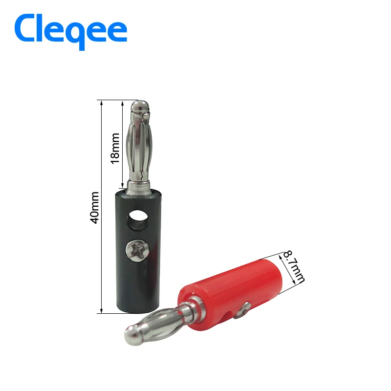 Cleqee P3003 10 шт. 4 мм банановый штекер Адаптер для аудио динамика 5 цветов|Детали