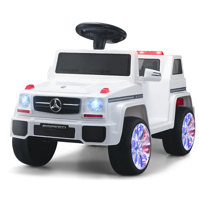 Электрический детский автомобиль с дистанционным управлением, 3 года, лучший подарок для ребенка, автомобиль с четырьмя колесами - Цвет: white