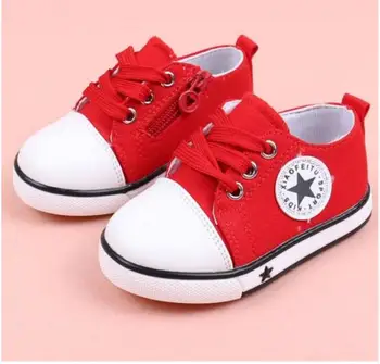 

Children Shoes Canvas Outdoor Lace Up Red Girl Breathable Sneaker Boys Not Smelly Feet Soft Chaussure/Kids Sneaker