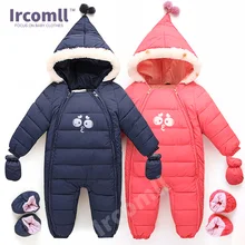 Down Cotton Baby Rompers Winter Thick Boys Costume Girls Warm Infant Snowsuit Kid Jumpsuit Children Outerwear Baby Wear 0-18m