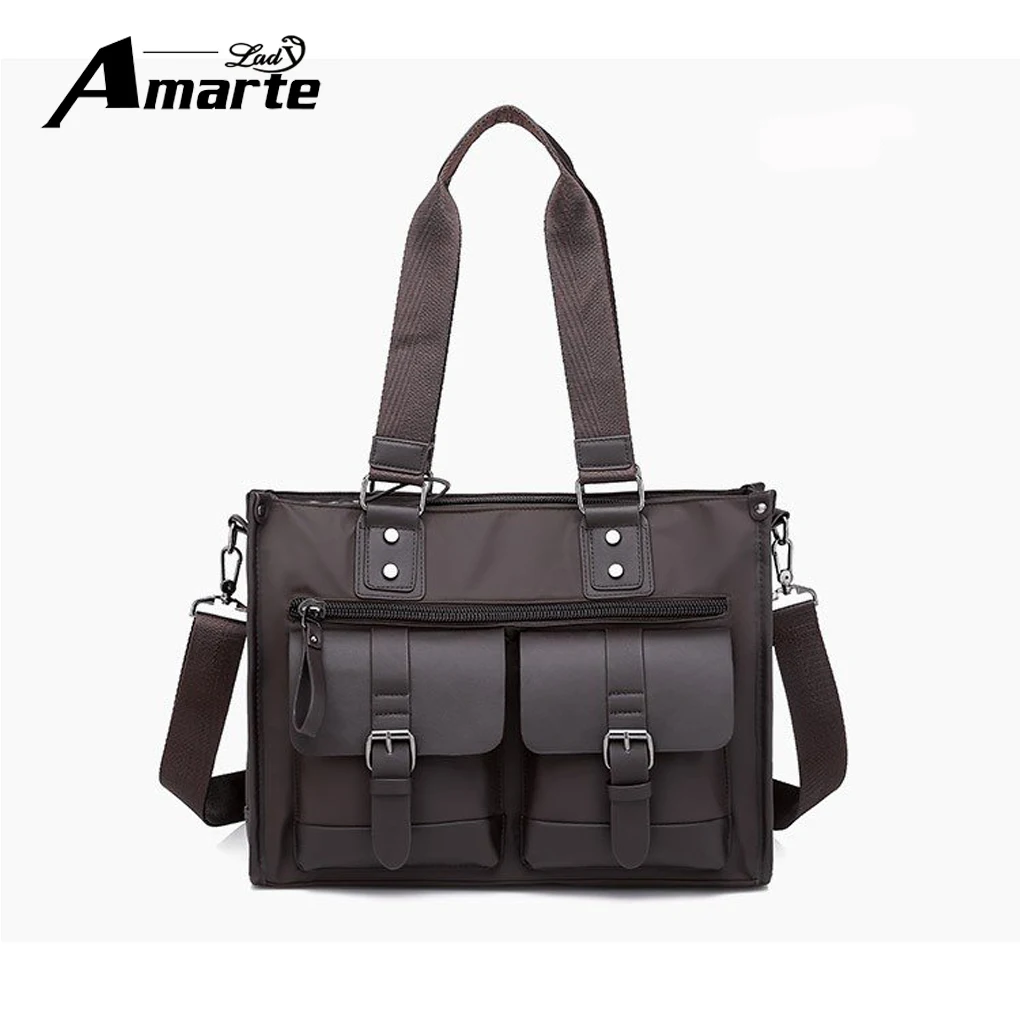 

Amarte Brand Man's Bag Oxfotd Black Briefcase Men Business Handbag Messenger Bags Male Vintage Men's Shoulder Bag Large Capacity