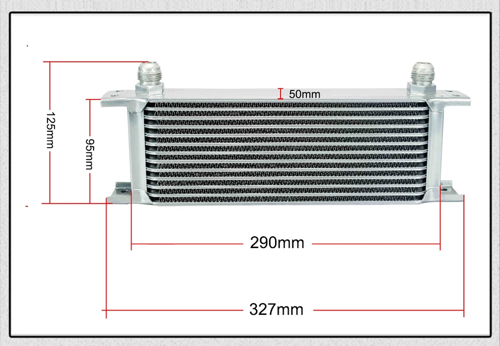 Универсальный 13 рядов масляный радиатор+ Масляный фильтр Сэндвич адаптер+ нейлон нержавеющая сталь плетеный AN10 шланг+ Масляный радиатор монтажный кронштейн