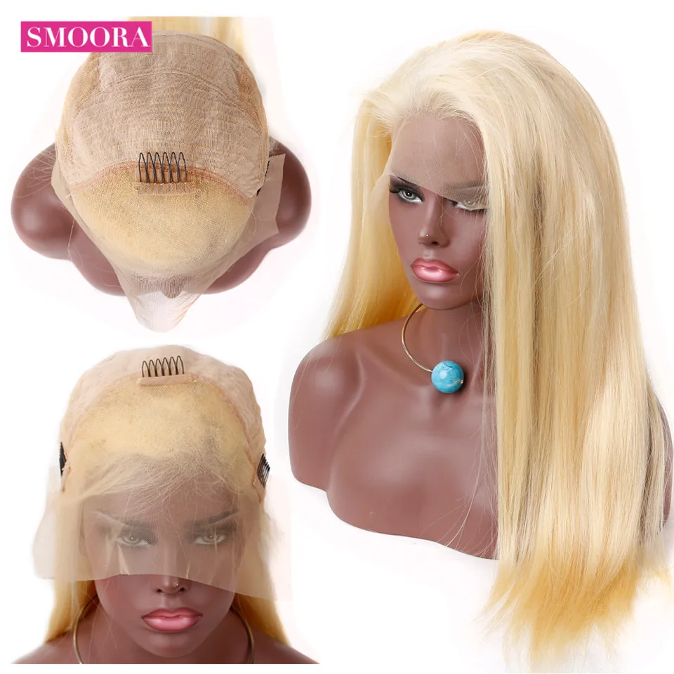 Malaysian Blonde 613 lace front wigs straight