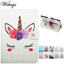 Wekays For Coque Apple IPad Mini 2019 Mini 5 Cartoon Unicorn Leather Funda Case For IPad Mini 5 Cover Case sFor Ipad Mini5 Kids