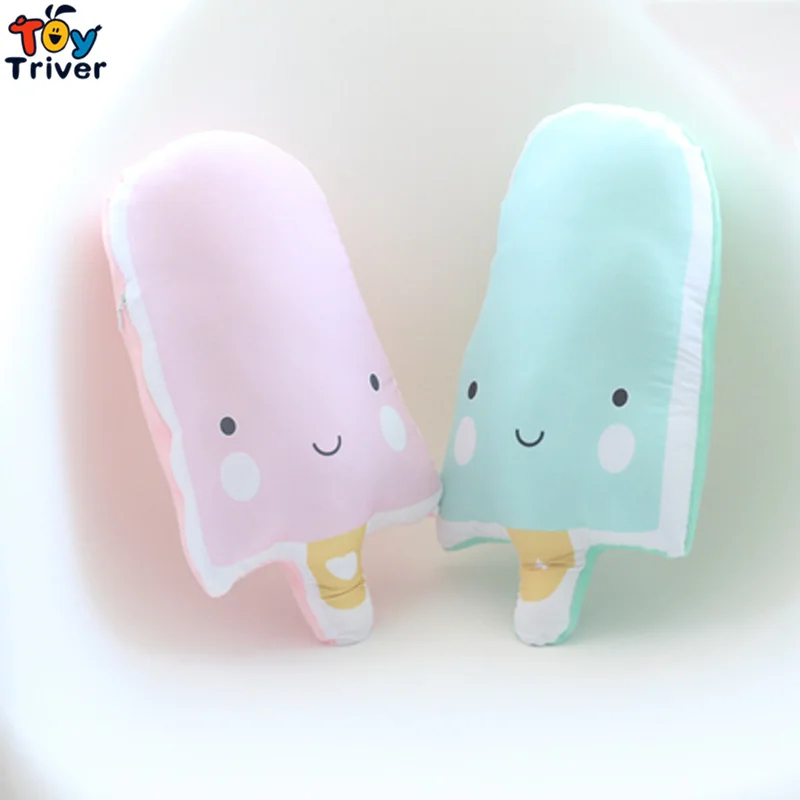 Hot INS Cute Plush Ice Cream Toy Pillow Sofa Cushion Baby Sleeping Kids