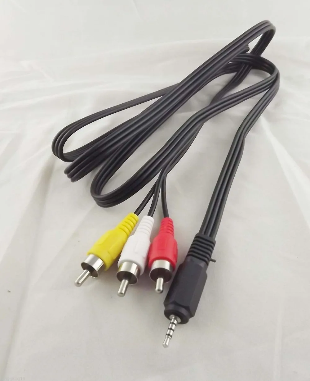 1 шт. 2 5 мм мини стерео Aux разъем к 3 RCA папа адаптер AV Аудио Видео кабель футов|cable mini
