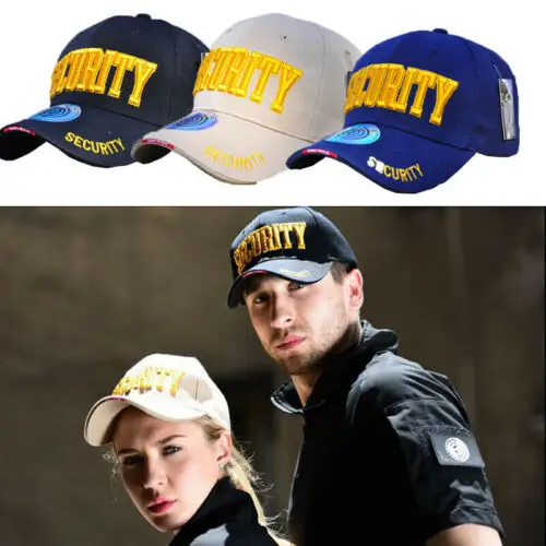 

Fashion NEW Unisex SECURITY Letters Printing Embroidery Couple Baseball Men Women Hat Sport Snapback Summer Cool Cap