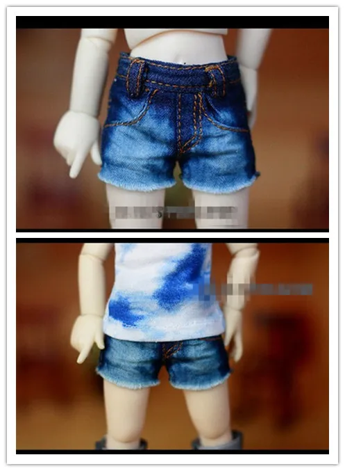 

Cool Wash Old Short Jeans Pants for BJD BB 1/6 YOSD Doll Clothes CM89