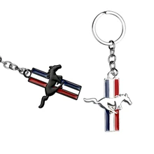 Для Ford Mustang GT 500 Cobra автомобильный Стайлинг 3D металлическая лошадь украшение-эмблема брелок для ключей со значком автомобильный стильный ключ чехол Аксессуары