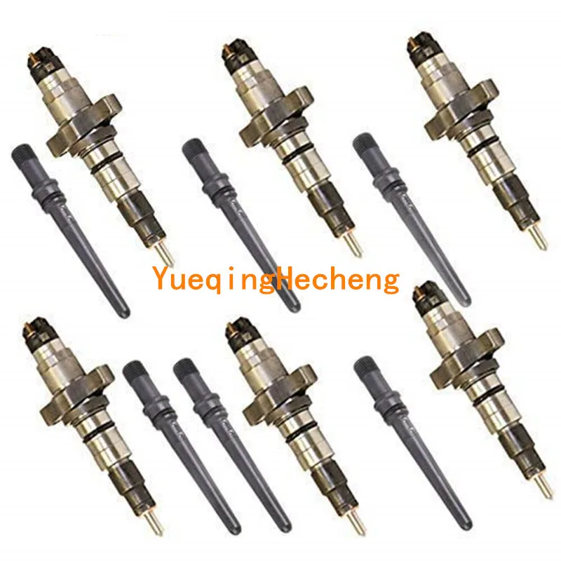 

6pcs 0445120255 Injector with Connector Tube Fits For 03-04.5 Dodge Ram 5.9L