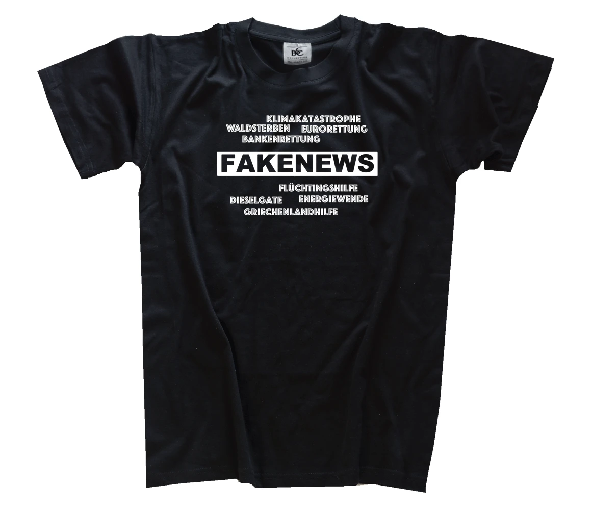 

Fakenews Dieselgate Eurorettung Energiewende T-Shirt S-3XL Men Casual Short Sleeve T Shirts New Arrival Men'S Short