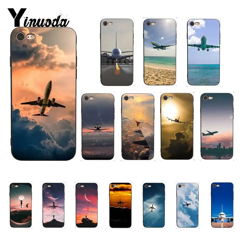 Милый чехол для телефона Yinuoda Airplane At The Sunrise aircraft plane iPhone 8 7 6 6S 6Plus X XS MAX 5 5S SE XR 11 11pro