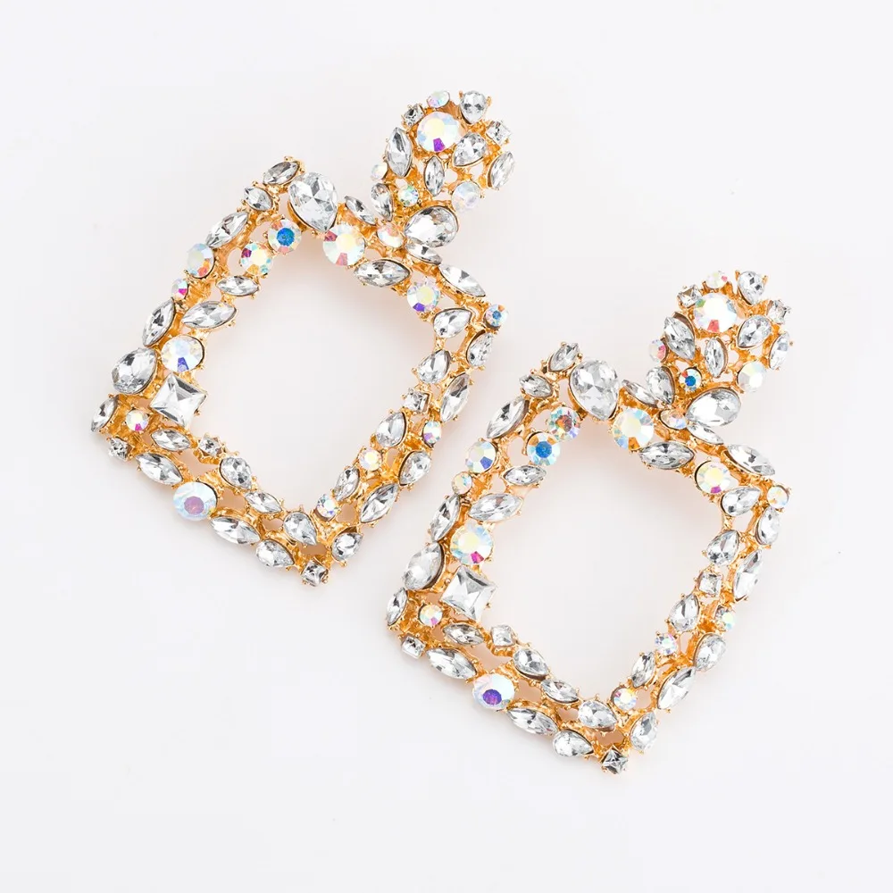 HTB1F4ztBZuYBuNkSmRyq6AA3pXap - KMVEXO Vintage Metal Statement Earrings For Women 2018 New Pink Blue Crystal Fashion Drop Dangle Earrings Wedding Jewelry Gift