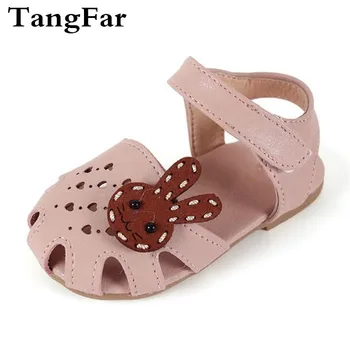 

Infant Hollow Out Rabbit Sandals Leather Closed Toe Toddler Shoe Cute Baby Soft Non-slippery First Walkers Girl Shoe