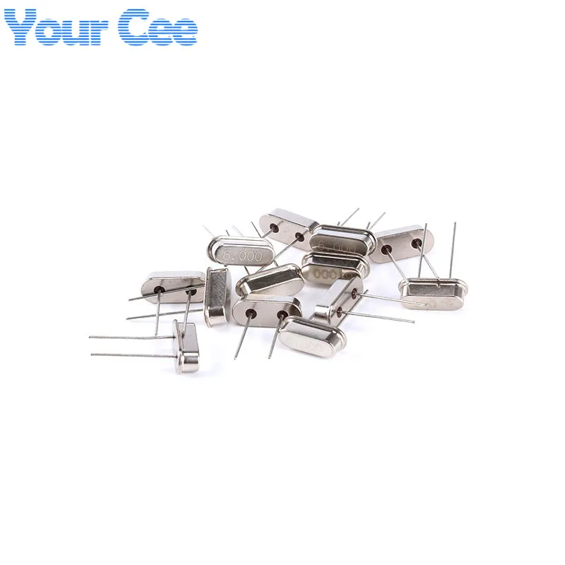 10pcs Crystal Oscillator Quartz Resonator 6MHz Passive Quartz Resonator Crystal Oscillator HC-49S Electronic Component crystal oscillator,quartz resonator