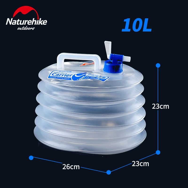 NatureHike портативный открытый складной контейнер для воды складной ведро для хранения ПЭ пищевой кемпинг складной стакан для воды - Цвет: 10L