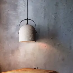 Ретро цемент E27 подвесной светильник современный светодио дный лампы творческий Освещение для обеденной Loft арт одной головы подвесной