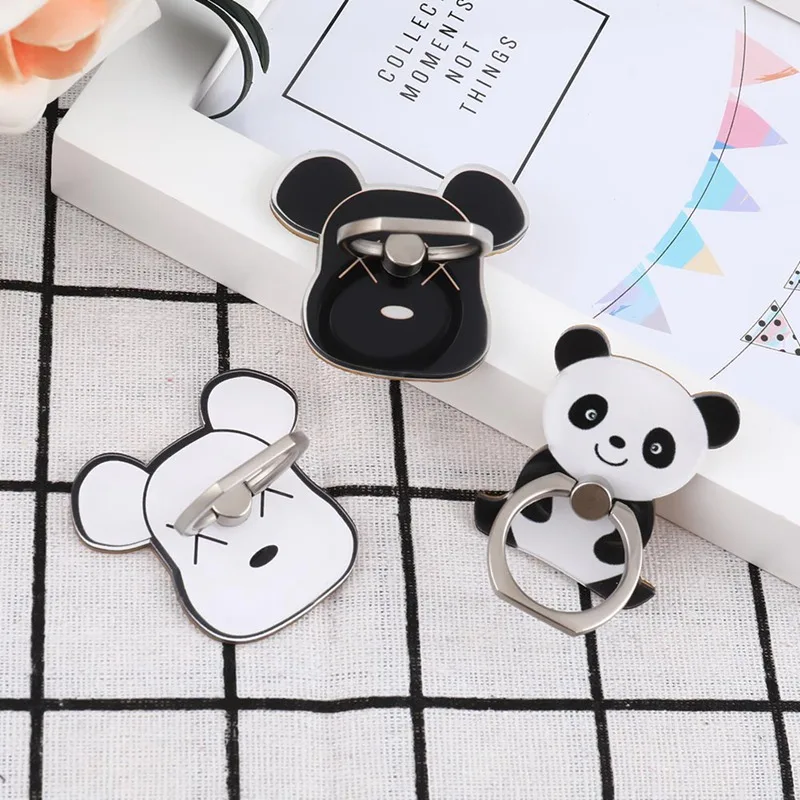 Cartoon Animal Phone Stand Mobile Finger Ring 360 Degree Rotation Holder For IPhone X 7 Plus Samsung Xiaomi