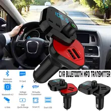Передатчик Bluetooth Car Kit MP3 плеер светодио дный Dual USB 3.6A автомобиля Напряжение Дисплей Micro SD TF Музыка играет BT12