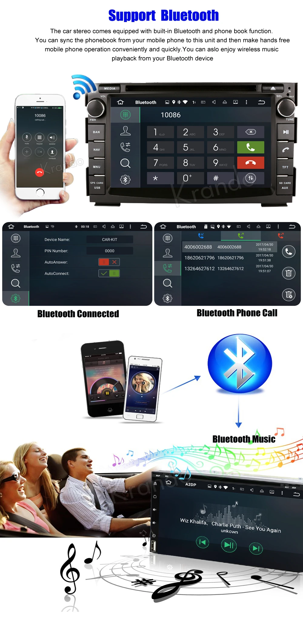Flash Deal Krando Android 9.0 7" android car dvd player radio gps for kia ceed 2006-2012 navigation multimedia system WIFI 3G BT DAB+ 6