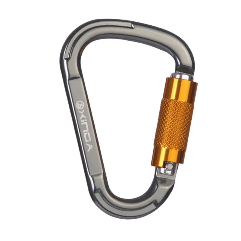 

D Shape Outdoor Automatic Safety Buckle Rock Climbing Carabiners Master Lock Quickdraw Climbing Safety Equipment