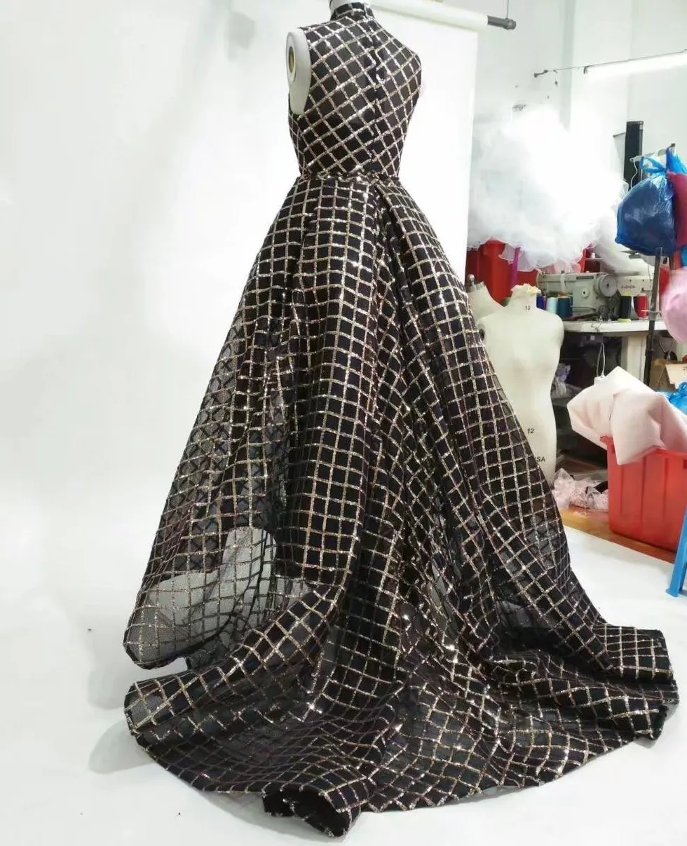 2017 Black Long Glitter Dress