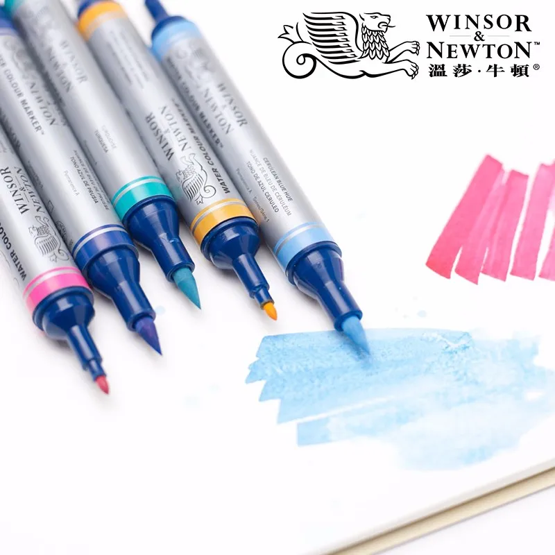 Winsor& Newton одиночные маркеры акварельные ручки-щетки двойной наконечник 6 мм 36 цветов