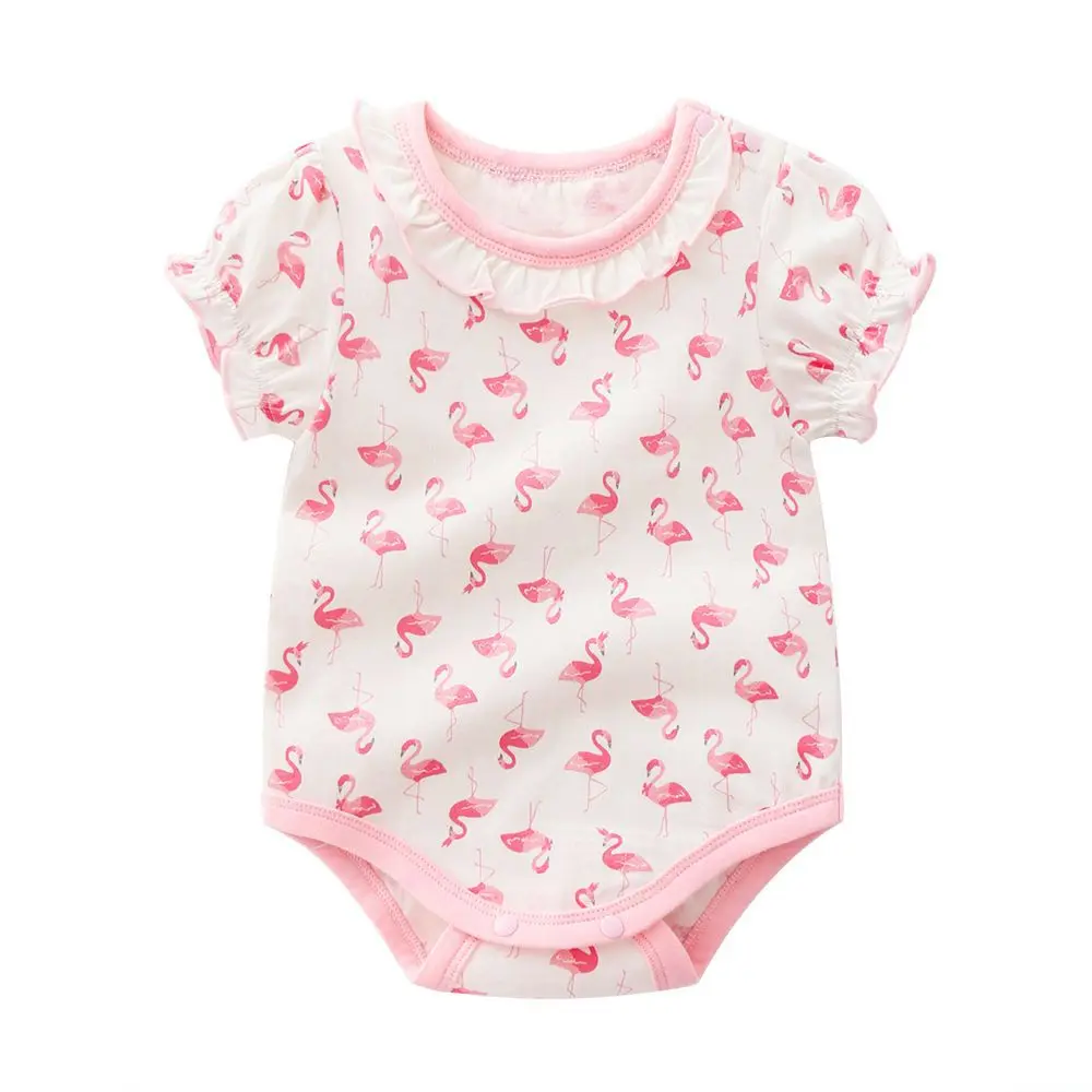 9 шт./компл. девочек Фламинго комплект одежды 0-12 м для короткий рукав юбки боди носки головные уборы для новорожденных подарки